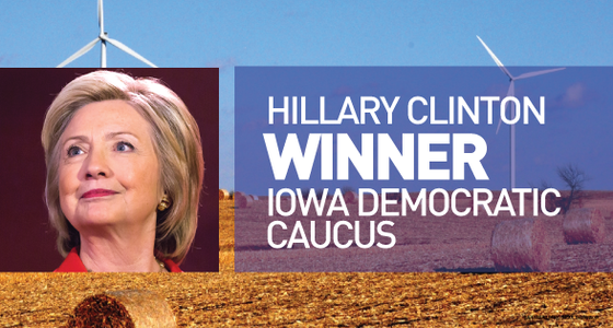 Clinton wins Democratic Caucuses in Iowa story image