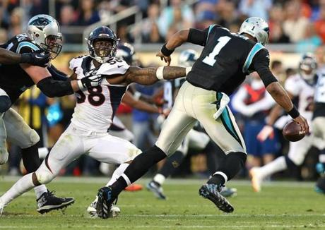 Von Miller sacked Cam Newton 2.5 times in the Broncos’ win over the Panthers
