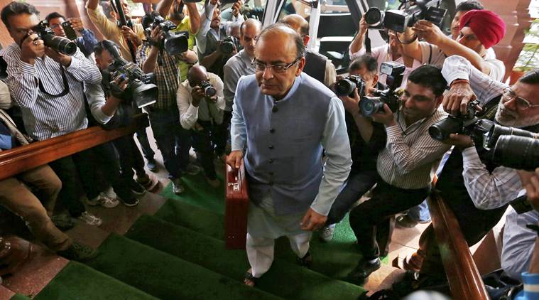 Budget 2016 LIVE Finance Minister Arun Jaitley arrives at the Parliament to present the federal budget for the 2016/17 fiscal year in New Delhi India