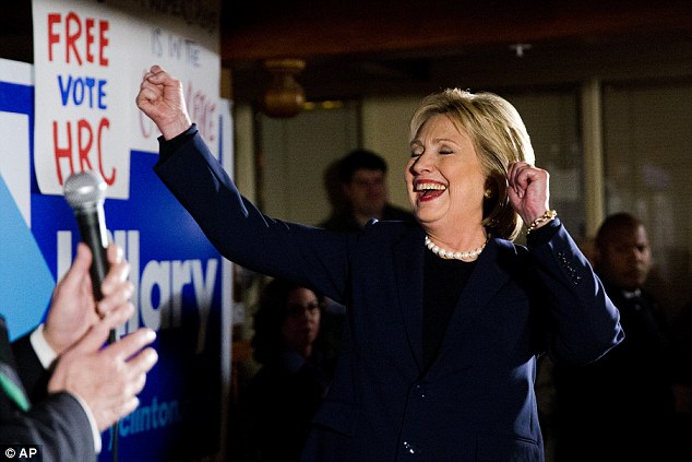 Hillary Clinton popped by a debate watch party and managed expectations by saying that she understood that New Hampshire voters were'neighborly and thus supported politicians from neighboring states