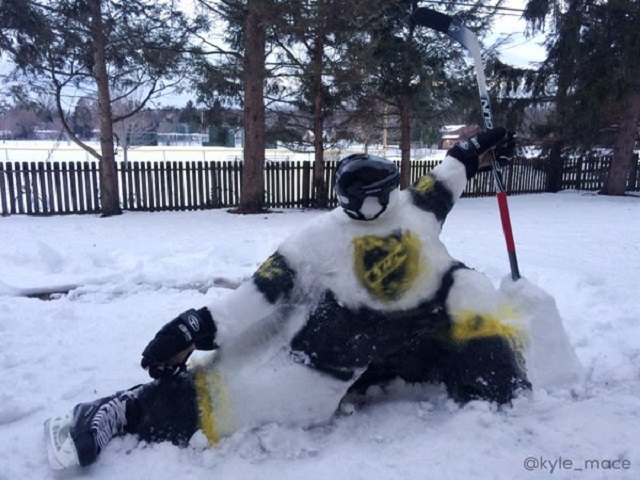 Folk hero John Scott now a snowman