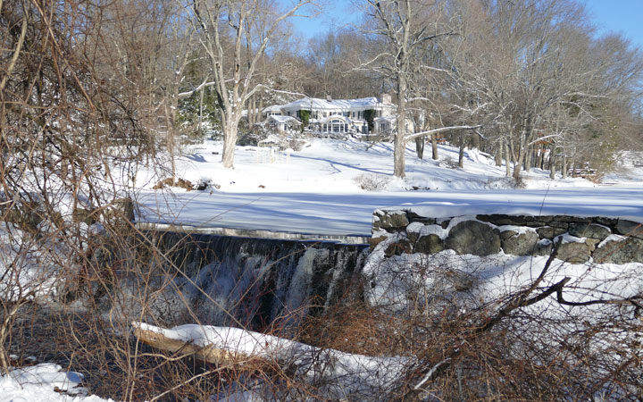 Pond falls near a residence on upper Ponus Ridge last month. — Greg Reilly