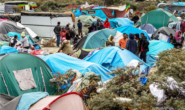 GETTYThe Jungle protest saw 24 migrants arrested last month