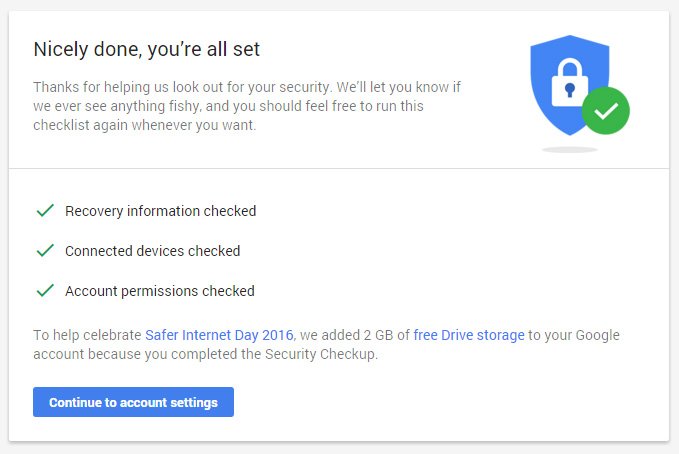 Google Security Checkup