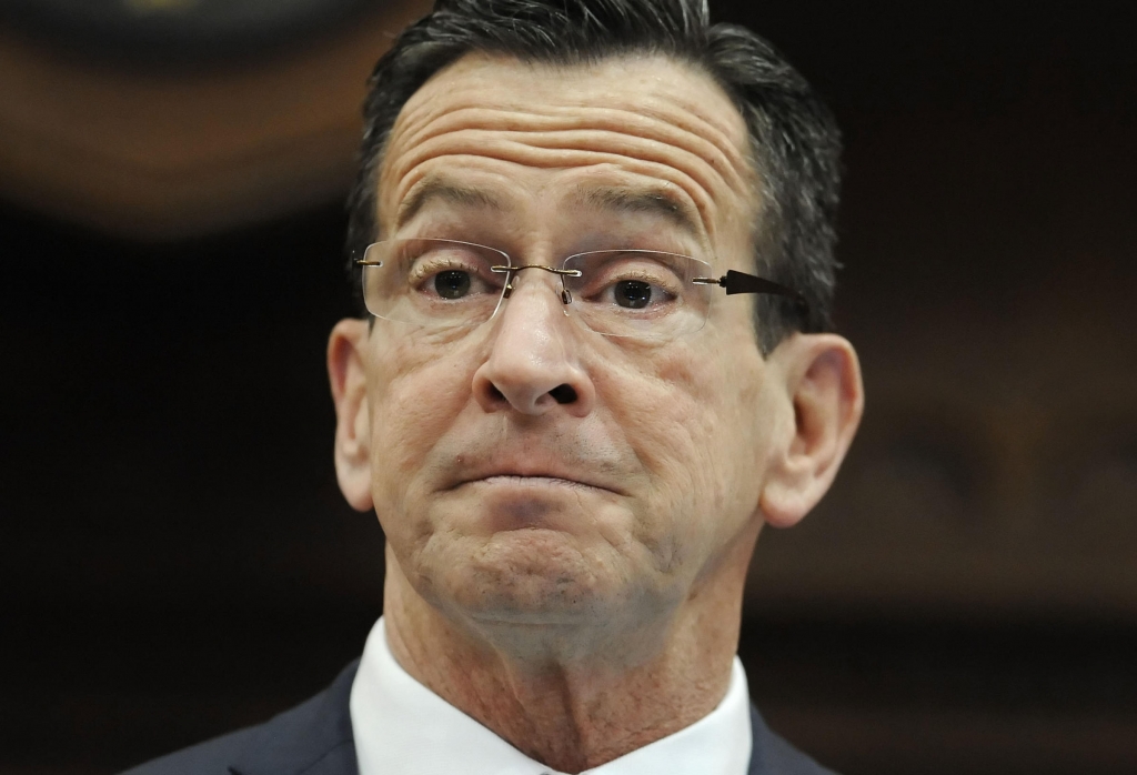 Connecticut Gov. Dannel P. Malloy delivers his budget address to the senate and house inside the Hall of the House at the State Capitol Wednesday Feb. 3 2016 in Hartford Conn