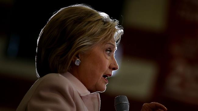 Democratic presidential candidate Hillary Clinton speaks during a'get out the caucus event at Grand View University