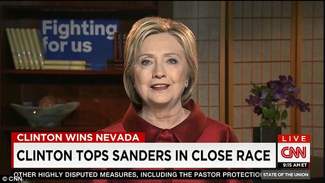 Hillary Clinton said her campaign's own internal analysis suggested that she wasn't bested by Bernie Sanders among Latino voters in Nevada