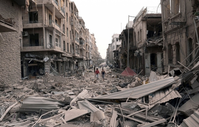 In Aleppo Syria’s largest city entire neighbourhoods have been destroyed