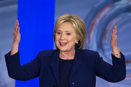 Democratic presidential candidate Hillary Clinton speaks during Democratic primary town hall sponsored by CNN Wednesday Feb. 3 2016 in Derry N.H