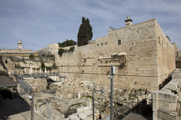 The place where a plaza for mixed-gender prayer will be placed at the Western Wall the holiest site where Jews can pray in Jerusalem's Old City Monday Feb