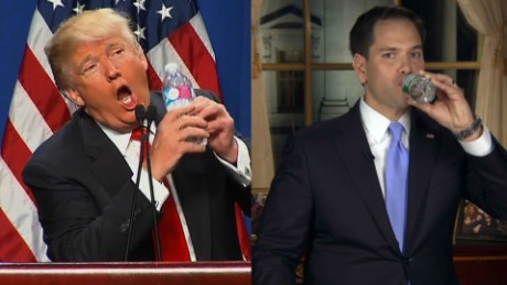 Donald Trump Marco Rubio water state of the union_00000000