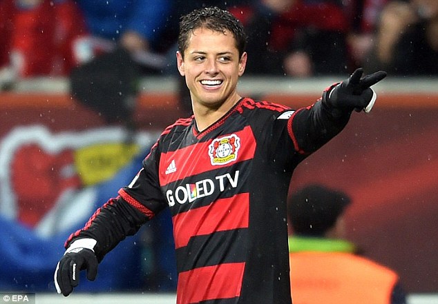 Javier Hernandez has scored 13 goals in 16 appearances in Bundesliga for Bayer Leverkusen this season