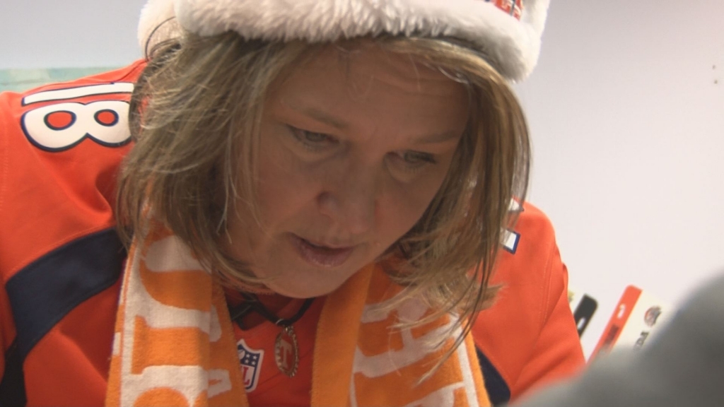 Jocelyn Larson will see Peyton Manning play Sunday in the Super Bowl