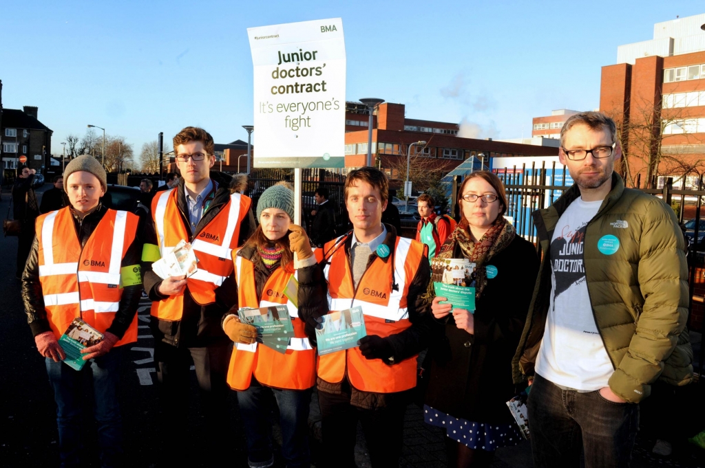 Junior doctors hit the picket lines in January at St George's