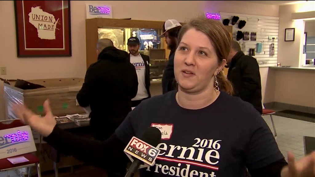 Kim Engels a Sanders supporter from Wauwatosa