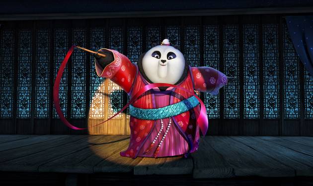 This image released by Dream Works Animation shows character Mei Mei voiced by Kate Hudson performing a ribbon dance in a scene from the animated film'Kung Fu Panda 3. The film releases in U.S. theaters on Jan. 29 2016