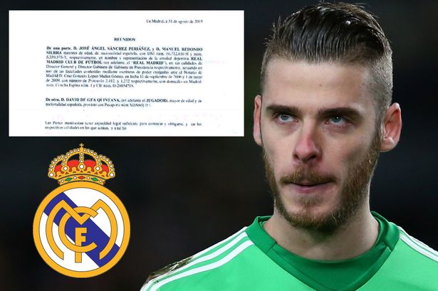 Leaked David De Gea's contract with Real Madrid