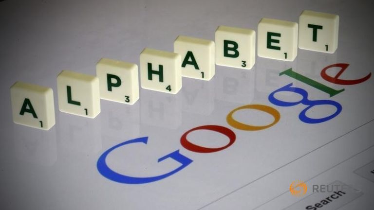 Letters spell the word'Alphabet as they are seen on a computer screen with a Google search page.
   
 

  Enlarge  Caption