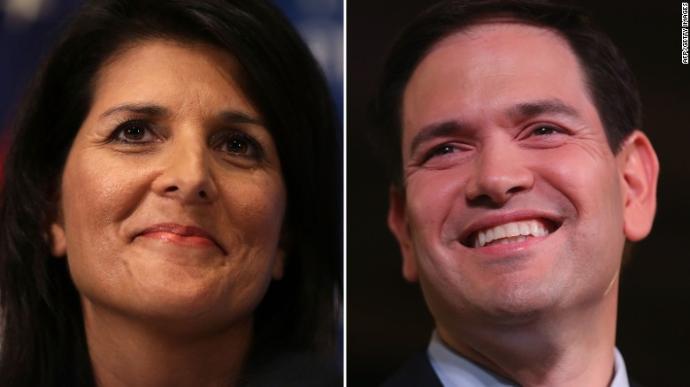 Marco Rubio and Nikki Haley