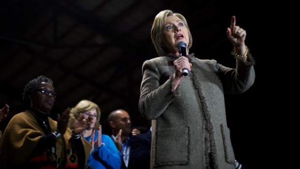 Hillary Clinton campaigning in South Carolina