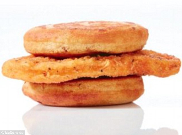 The Chicken McGriddle comprised of a fried chicken patty between two maple-infused griddle cakes contains 410 calories 16 grams of fat and 1.02 grams of sodium. It was invented by Brian Mortellaro who owns eight McDonald's in Ohio