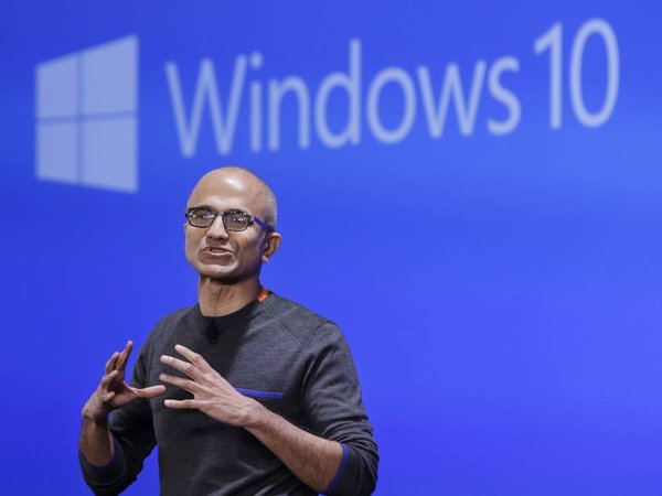Microsoft CEO Satya Nadella speaks at an event demonstrating the new features of Windows 10 at the company´s headquarters in Redmond Wash. If youâ€™re running an older version of Windows you might suddenly