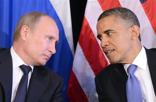 US President Barack Obama and Russian President Vladimir Putin at a meeting on the sidelines of the G20 summit in Los Cabos Mexico