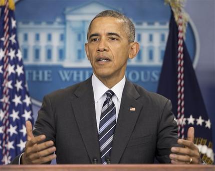 President Barack Obama speaks in the Brady Press Briefing Room of the White House in Washington. President Barack Obama is asking Congress for more than $1.8 billion in emergency funding to help fight the Zika virus. In