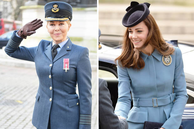 Kate Middleton and Carol Vorderman at stepping out in blue