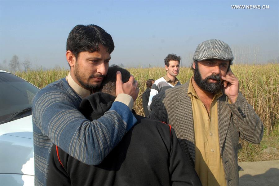 CHARSADDA Jan. 20 2016 - A man mourns the death of his relative outside the Bacha Khan university in the wake of an attack by militants in northwest Pakistan