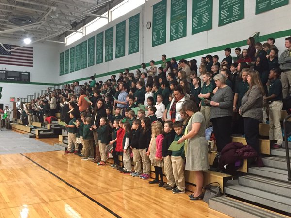 Chorus sings as kick off of Catholic Schools Week