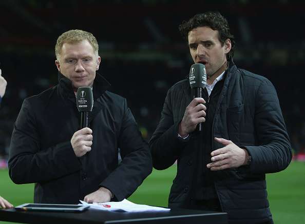 Paul Scholes during last night's Europa League coverage with BT Sport