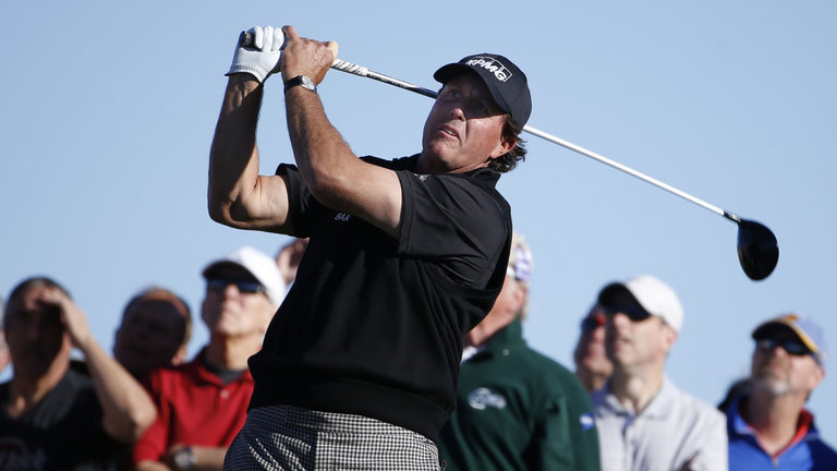 Phil Mickelson is in a great position to land his fifth Pebble Beach Pro Am title