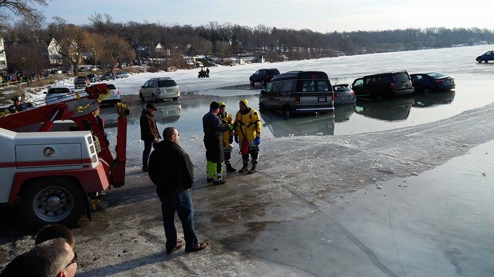 Cars fall through ice at Lake Geneva's Winterfest