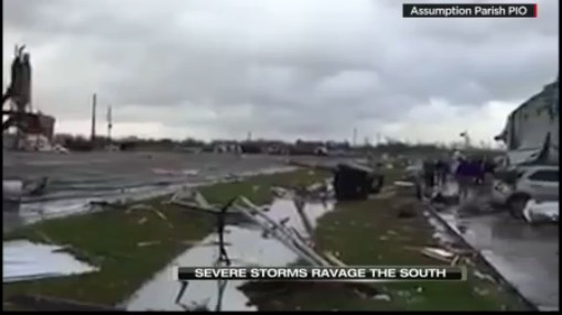 More than a dozen twisters carved a path of destruction across parts of Louisiana Mississippi and Florida. At least three people were killed