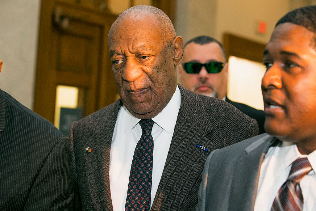 Bill Cosby at the Montgomery County Courthouse in Pennsylvania where a judge denied a motion to have the case against him dismissed on Wednesday