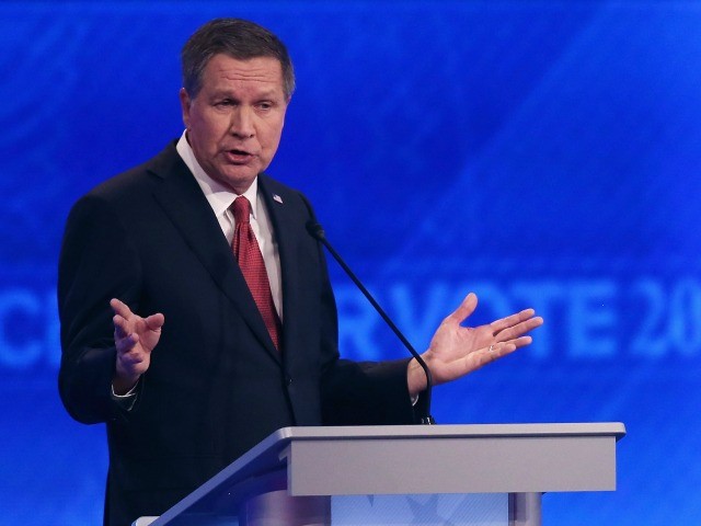 Republican presidential candidates Ohio Governor John Kasich Jeb Bush Sen. Marco Rubio, Donald Trump Sen. Ted Cruz, Ben Carson and New Jersey Governor Chris Christie participate in the Republican presidential debate at St. Anselm Co