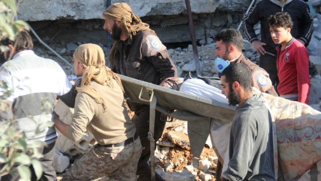 Syrian war: Makeshift hospital 'destroyed' in suspected 'Russian' air strike