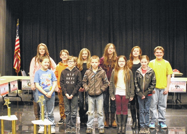 School winners from the 2016 Floyd County School District Spelling Bee are