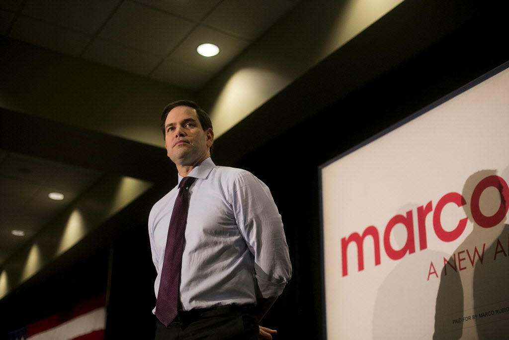 Sen. Marco Rubio of Florida a Republican presidential hopeful at an event in Davenport Iowa Jan. 31 2016