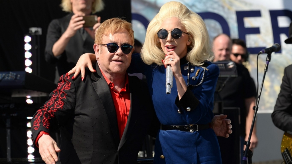 Sir Elton John and Lady Gaga rock the Sunset Strip with surprise pre Oscars Show