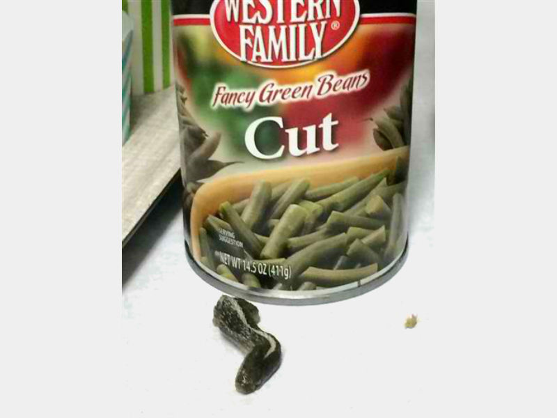 Woman Finds Object in Her Can of Green Beans — Let's Just Say It Wasn't a Burnt Bean