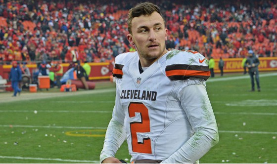 Quarterback Johnny Manziel #2 of the Cleveland Browns walks off the field after losing to the Kansas City Chiefs