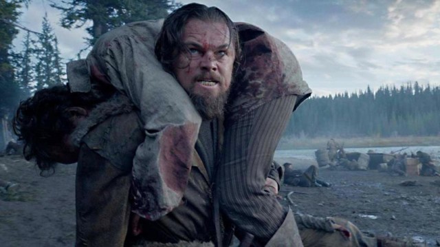 Leonardo Di Caprio as Hugh Glass in'The Revenant