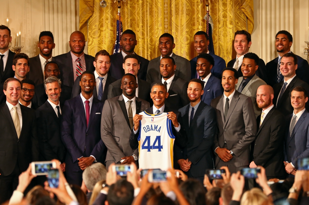 The Warriors are honored by President Obama at the White House for their 2015 championship