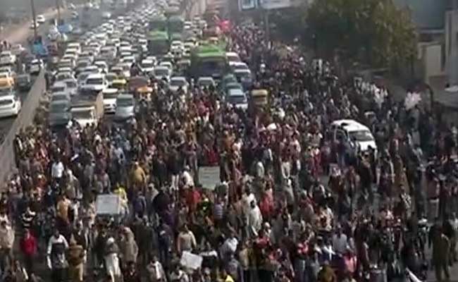 Sanitation Workers Block Roads In Delhi Throw Traffic Out Of Gear