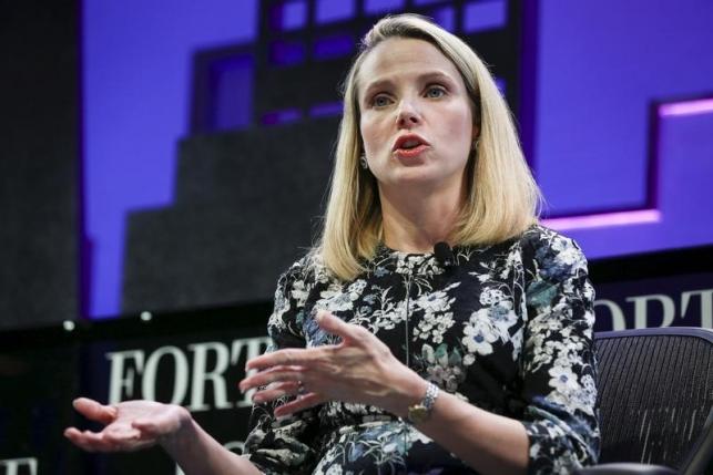 Marissa Mayer President and CEO of Yahoo participates in a panel discussion at the 2015 Fortune Global Forum in San Francisco California