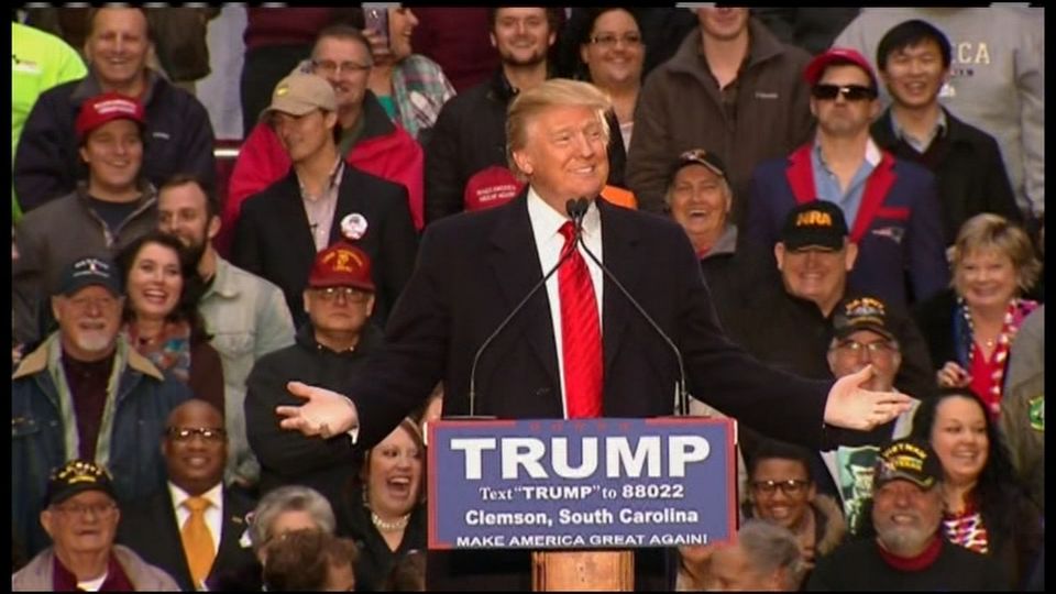 Donald Trump speaks at Clemson University