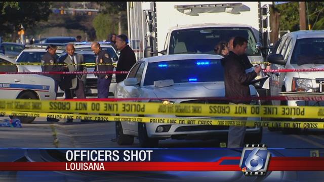 Two Louisiana Police officers are shot during a chase