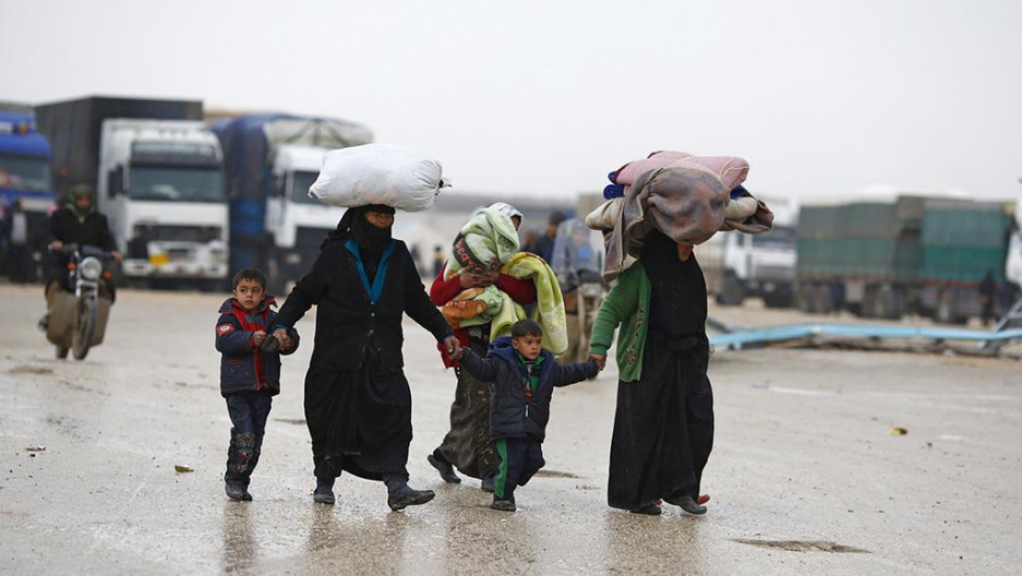 Tens of thousands fleeing a Syrian government offensive have nowhere to hide